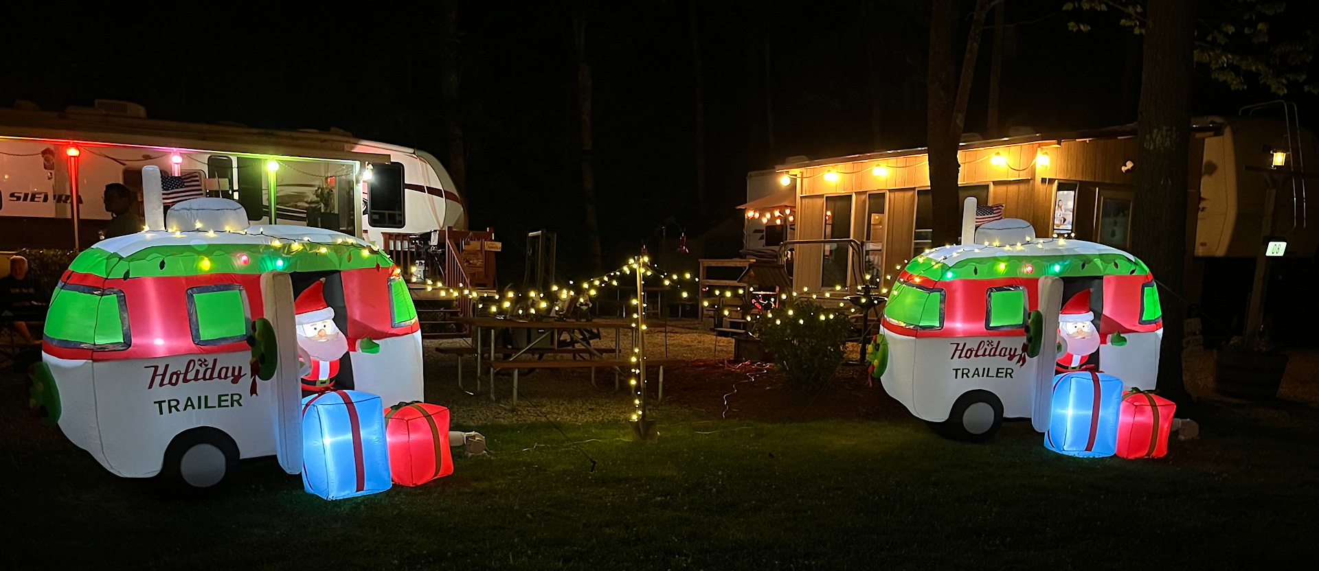 Trailers with Christmas Decorations